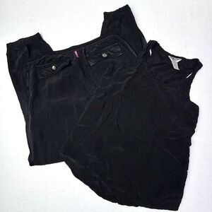 Hard Tail Forever Cupra Set Shirttail Tank Top Racer Joggers SMALL Soft LOT EUC